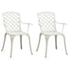 vidaXL Garden Chairs 2 pcs Cast Aluminium White