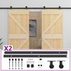 vidaXL Sliding Door with Hardware Set 80x210 cm Solid Pine Wood