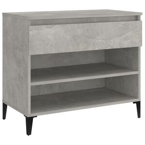vidaXL Shoe Cabinet | Concrete Grey | Engineered Wood | 70x36x60 cm