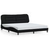vidaXL Bed Frame without Mattress "Hvar" Black 180x200 cm King Fabric