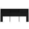 vidaXL Headboard Cabinet Black Oak 220 x 19 x 101.5 cm Engineered Wood