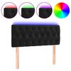 vidaXL LED Headboard Black 100 cm Velvet
