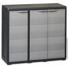 vidaXL Garden Cabinet | Black and Grey | Polypropylene (PP) | Compact