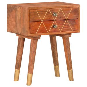 vidaXL Bedside Cabinet 43x30x58 cm Solid Mango Wood