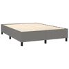 vidaXL Box Spring Bed with Mattress Dark Grey 153x203 cm Queen Size Fabric