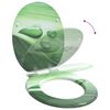 vidaXL WC Toilet Seats with Soft Close Lid 2 pcs MDF Green Water Drop Design