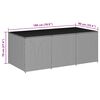 vidaXL Garden Storage Box Poly Rattan 180x90x70 cm Black