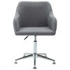 vidaXL Swivel Dining Chair Light Grey Fabric