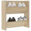 vidaXL Wall Shoe Cabinet Sonoma Oak 60x18x60 cm Engineered Wood
