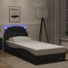 vidaXL Bed Frame "Viana" with LED without Mattress Black 90x190 cm