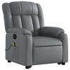 vidaXL Electric Stand up Massage Recliner Chair Grey Faux Leather