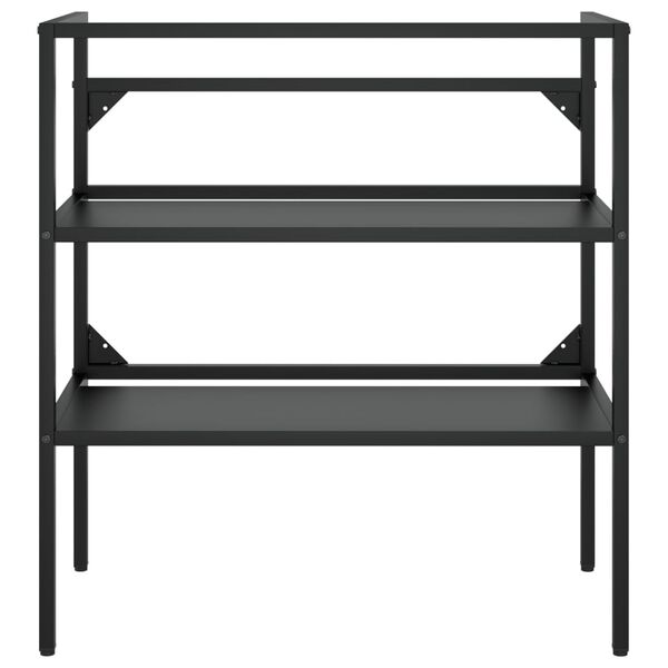 vidaXL Bathroom Washbasin Frame Black 79x38x83 cm Iron