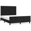 vidaXL Bed Frame without Mattress Black 137x187 cm Double Velvet