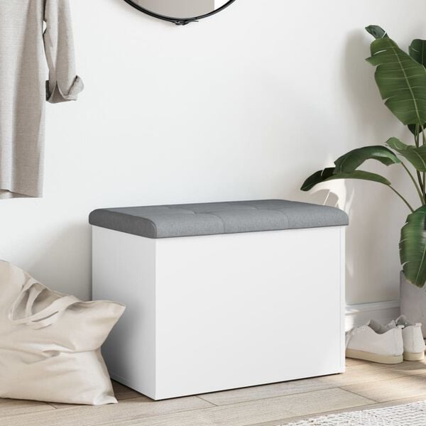 vidaXL Storage Bench White 62x42x45 cm Engineered Wood