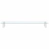 vidaXL Monitor Stand White 80x20x8 cm Tempered Glass and Metal