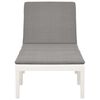 vidaXL Sun Lounger with Cushion Plastic White