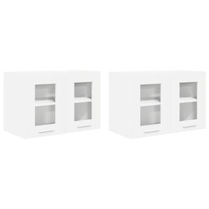 vidaXL Hanging Cabinet 2 pcs White 60 x 31 x 40 cm Engineered Wood