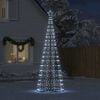 vidaXL LED Christmas Tree Cool White 100.5 x 100.5 x 304 cm Iron