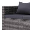 vidaXL 4 Piece Garden Sofa Set with Cushions Grey Poly Rattan