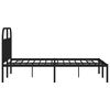 vidaXL Metal Bed Frame without Mattress with Headboard Black 150x200cm