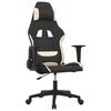 vidaXL Massage Gaming Chair with Footrest Black and Camouflage Fabric