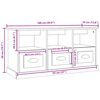 vidaXL TV Cabinet Sonoma Oak 100x35x50 cm Engineered Wood