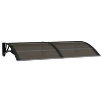 vidaXL Door Canopy Black 150x75 cm Polycarbonate