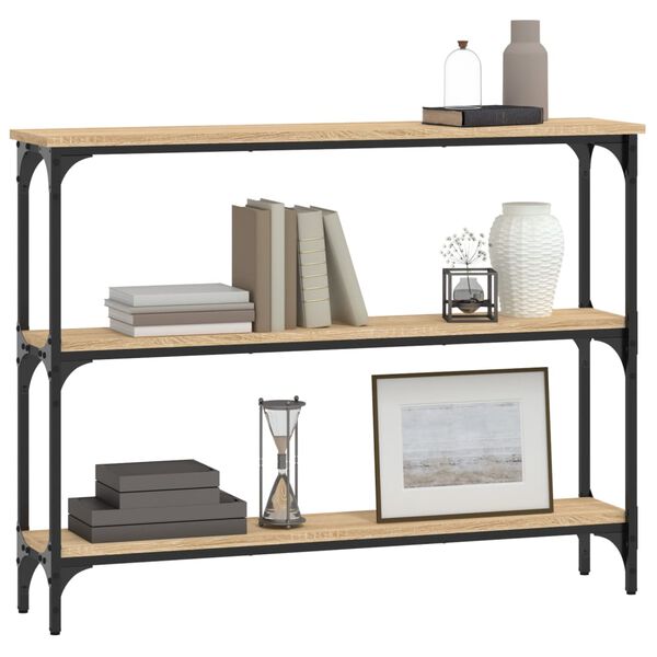vidaXL Console Table Sonoma Oak 100x22.5x75 cm Engineered Wood