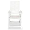 vidaXL Reclining Garden Chairs 4 pcs Plastic White