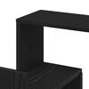 vidaXL Wall Corner Shelf with Shelf Black Oak 45 x 45 x 147 cm