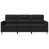 vidaXL 3-Seater Sofa Black 180 cm Fabric