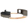 vidaXL Hot Tub Surround Grey Poly Rattan and Solid Wood Acacia
