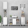 vidaXL 2 Piece Bathroom Furniture Set High Gloss White Engineered Wood