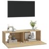 vidaXL Wall TV Cabinets 2 pcs Sonoma Oak 100x30x30 cm Engineered Wood