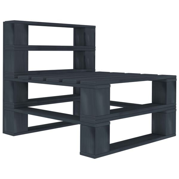 vidaXL 9 Piece Garden Pallet Lounge Set Wood Grey