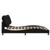 vidaXL Bed Frame without Mattress "Hvar" Black 180x200 cm King Fabric