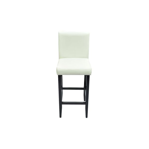 vidaXL Bar Stools 4 pcs White Faux Leather
