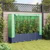 vidaXL Raised Bed with Greenhouse Cover Rattan Look 160x40x138 cm