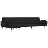 vidaXL L-shaped Sofa Bed Black 275x140x70 cm Velvet