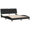 vidaXL Bed Frame with LED without Mattress Black 152x203 cm Queen Velvet