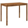 vidaXL Garden Bar Table Natural 141 x 80.5 x 105 cm Solid Acacia Wood