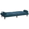 vidaXL Sofa Bed with Armrests Black Velvet