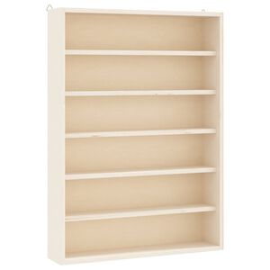 vidaXL Wooden Collector's Display Case with 6 Shelves 40x8,5x55cm