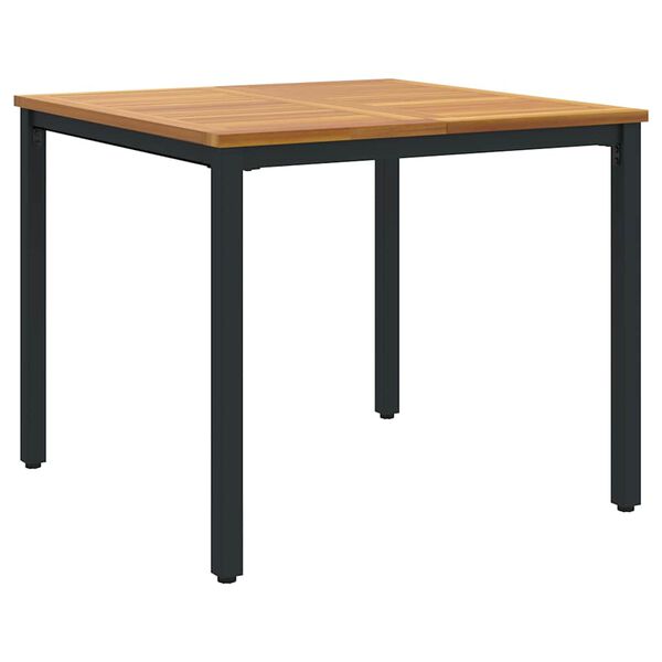 vidaXL Outdoor Tables Natural and black 90 x 90 x 75 cm