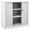 vidaXL Sliding Door Cabinet Grey 90x40x90 cm Steel