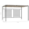 vidaXL Gazebo with Retractable Roof 3x4x2.3 m Taupe 180 g/m&sup2;