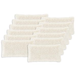 vidaXL Cushion with Pillow HEERLEN 2 pcs White PV Fleece