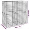vidaXL Gabion Basket with Cover 200x100x200 cm Galvanised Iron