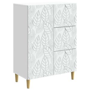 vidaXL Sideboard White 66 x 34.5 x 90 cm Engineered Wood