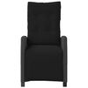vidaXL Reclining Garden Chair with Footrest Black Poly Rattan